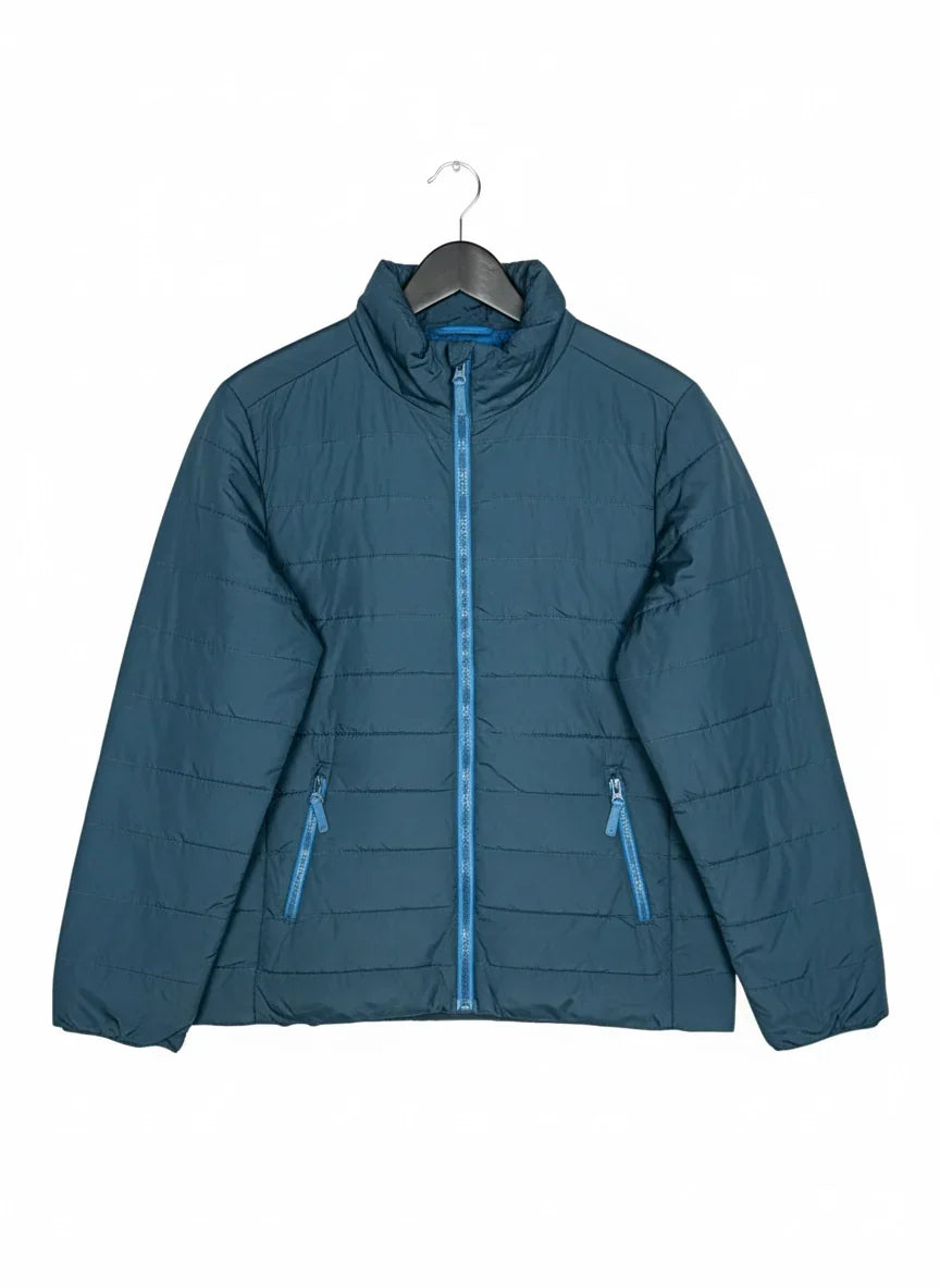 UK Imported secondhand Bomber & Puffer Jackets - Easy brand, Blue Polyester, Excellent condition, for Women - Online Thrift Store Peshawar Pakistan