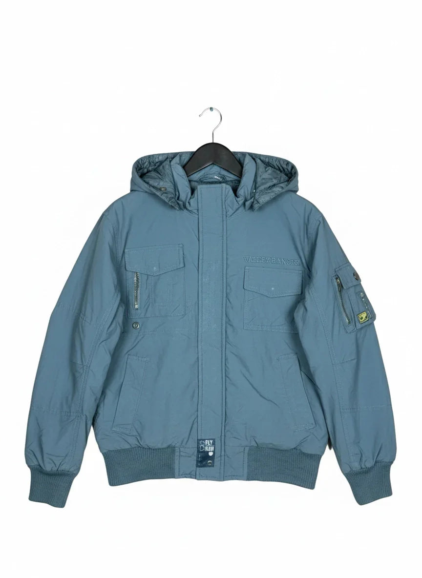 Bomber & Puffer Jackets | Bfly | Preloved Branded | Teal Nylon | Excellent | OTS Thrift Store Islamabad Pakistan