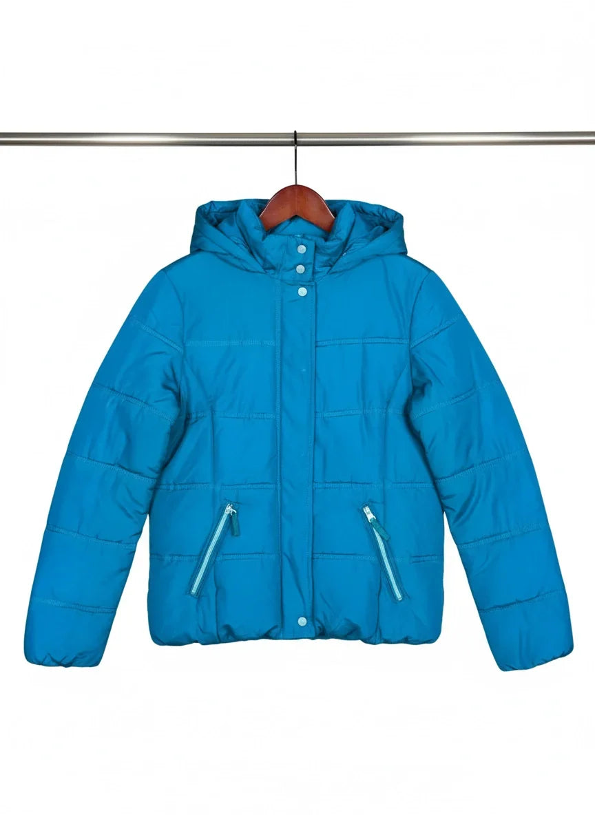 UK Imported secondhand Bomber & Puffer Jackets - Q/S brand, Teal Polyester, Premium condition, for Women - Online Thrift Store Lahore Pakistan