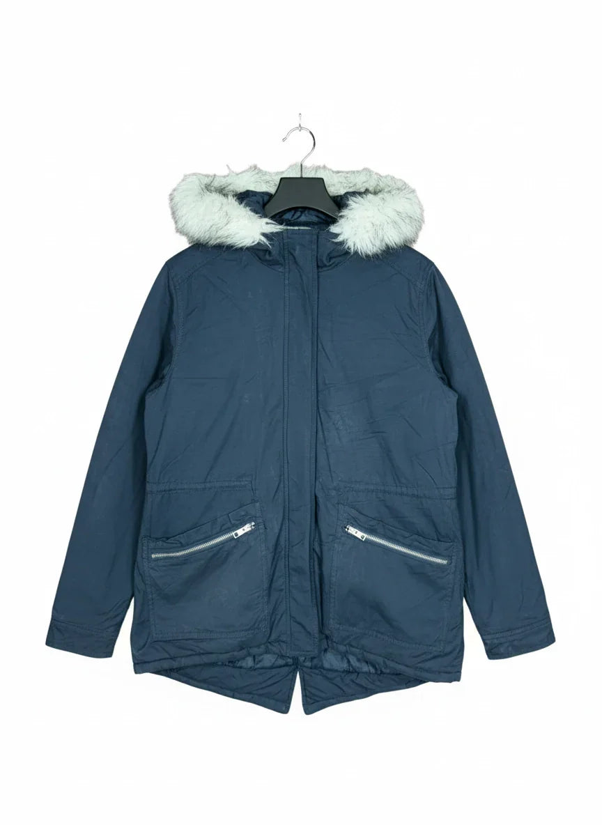 Secondhand Branded Bomber & Puffer Jackets by New Look, Navy Polyester fabric, Excellent condition, for Women - Online Thrift Shop Islamabad Pakistan