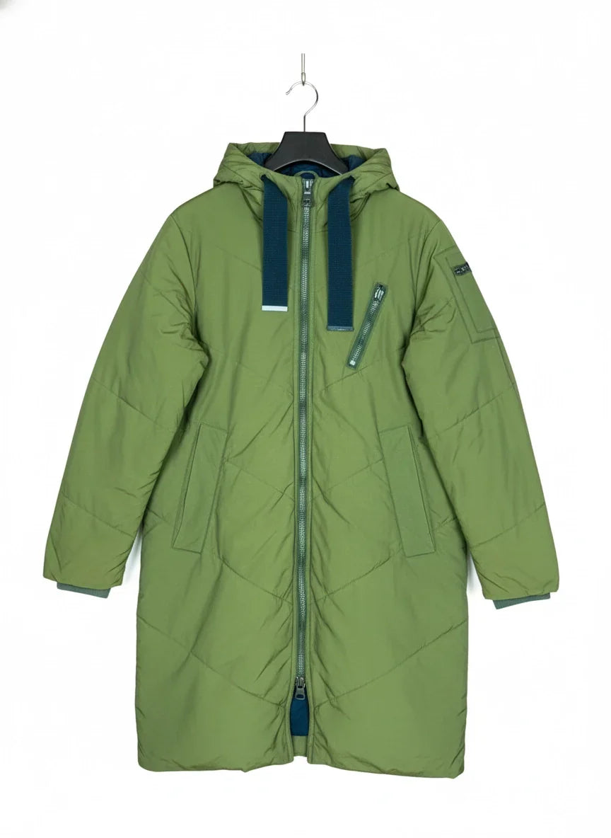 UK Imported secondhand Bomber & Puffer Jackets - Next brand, Olive Polyester, Premium condition, for Women - Online Thrift Store Lahore Pakistan