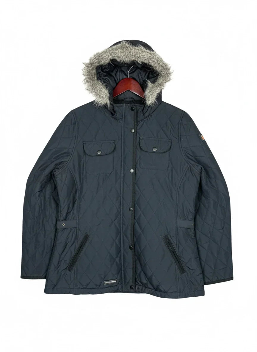Bomber & Puffer Jackets | Trespass | Preloved Branded | Black Polyester | Unknown | OTS Thrift Store Lahore Pakistan