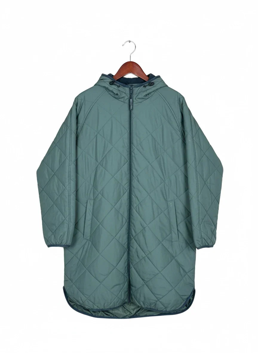 Preloved Premium Bomber & Puffer Jackets by Dunnls, Teal Polyester for Women - OTS Thrift Shop Peshawar Pakistan