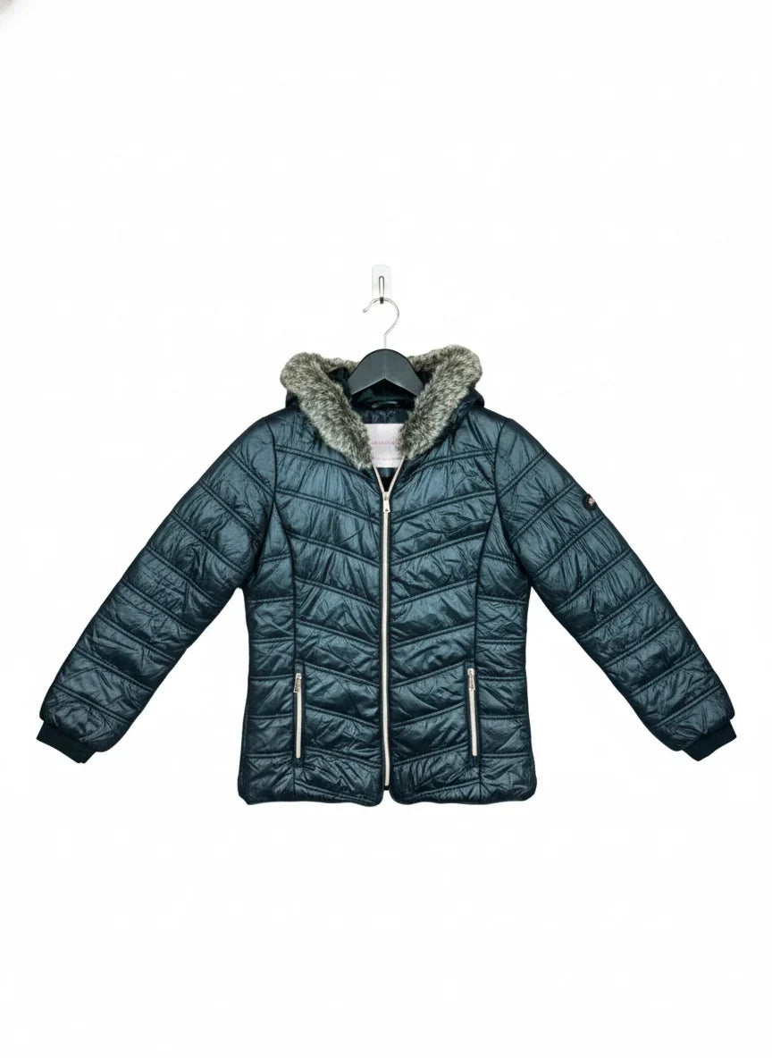 Preloved Premium Plus Bomber & Puffer Jackets by Firetrap, Black Polyester for Women - OTS Thrift Shop Lahore Pakistan