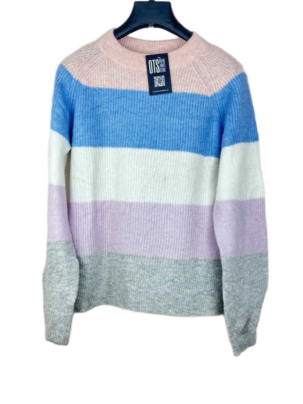 Preloved Premium Plus Winter Knitted Tops by Primark, Black Acrylic for Women - OTS Thrift Shop Lahore Pakistan
