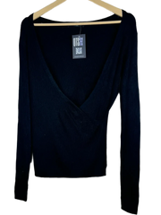 Shop Premium Winter Knitted Tops by George | Preloved Branded Clothes | Black Viscose | Women | OTS Thrift Store Lahore Pakistan