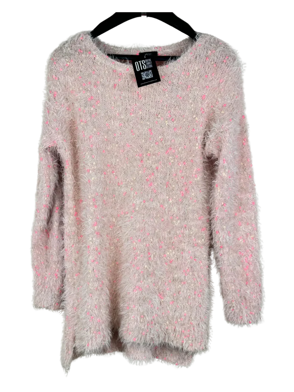 Premium Plus Condition Winter Knitted Tops | Preloved F&F | Pink Polyester | Thrift Shop for Women Lahore Pakistan | OTS