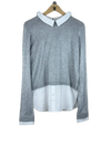 Preloved Premium Winter Knitted Tops by Atmosphere, Gray Viscose for Women - OTS Thrift Shop Lahore Pakistan