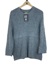 Preloved Premium Winter Knitted Tops by Lara Knit, Grey Acrylic for Women - OTS Thrift Shop Peshawar Pakistan
