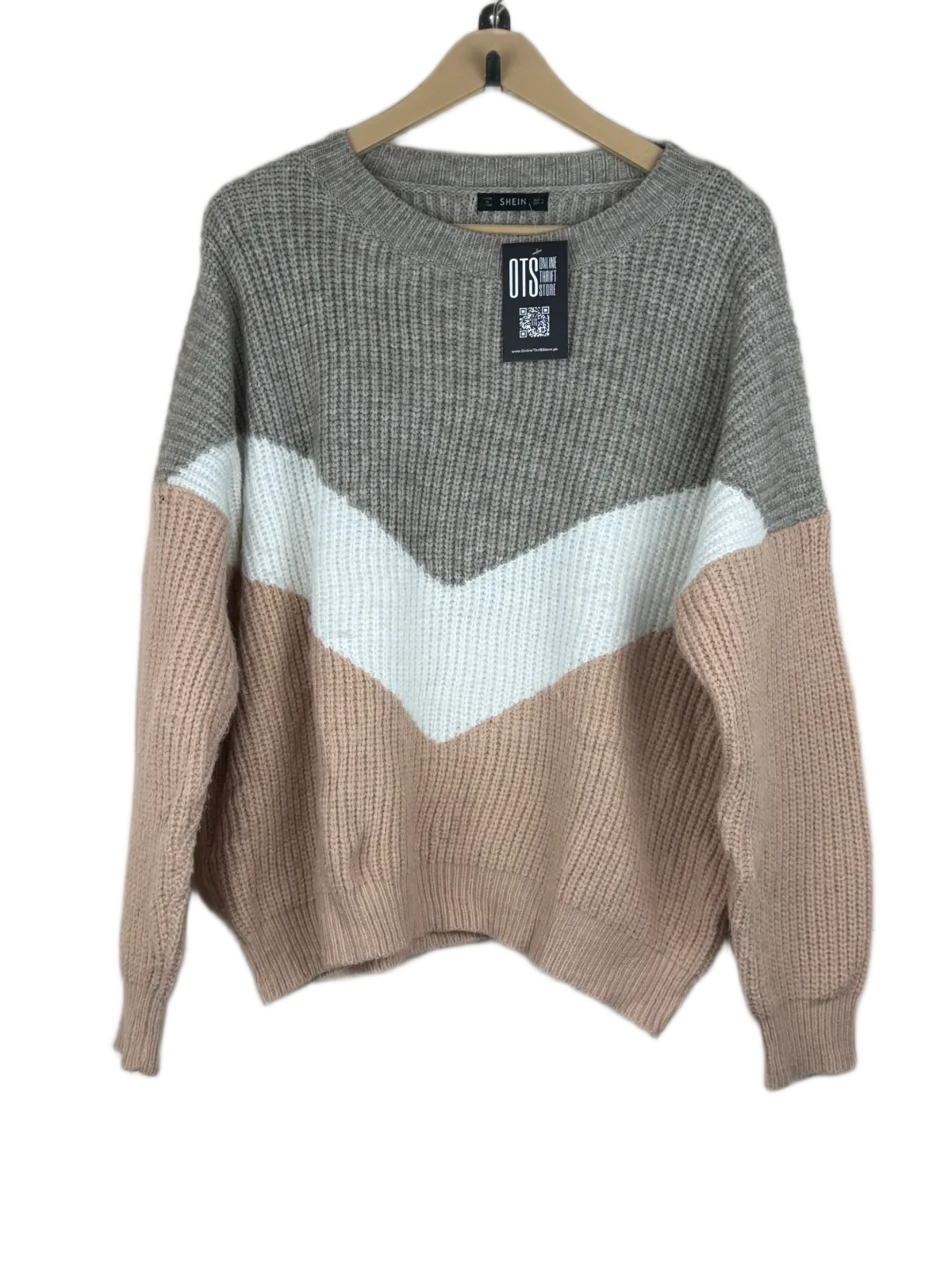 UK Imported secondhand Winter Knitted Tops - Shein brand, Brown Acrylic, Premium condition, for Women - Online Thrift Store Karachi Pakistan