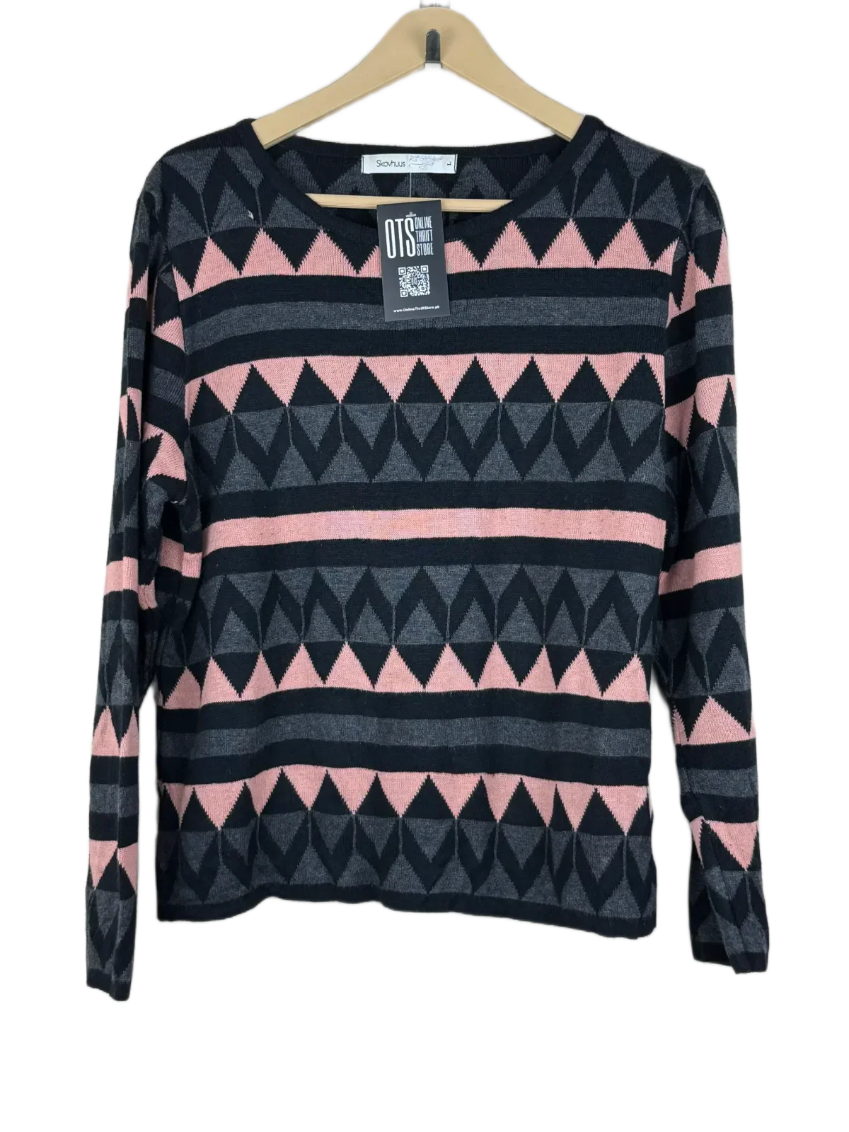 Preloved Premium Winter Knitted Tops by Skovhuus, Multi Cotton for Women - OTS Thrift Shop Peshawar Pakistan