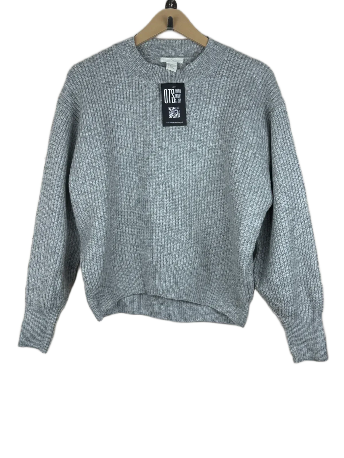 Premium Condition Winter Knitted Tops | Preloved H&M | Grey Acrylic | Thrift Shop for Women Lahore Pakistan | OTS