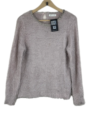 Shop Good Winter Knitted Tops by Millenium | Preloved Branded Clothes | Pink Polyester | Women | OTS Thrift Store Islamabad Pakistan