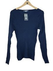 Preloved Premium Winter Knitted Tops by Primark, Blue Polyester for Women - OTS Thrift Shop Islamabad Pakistan