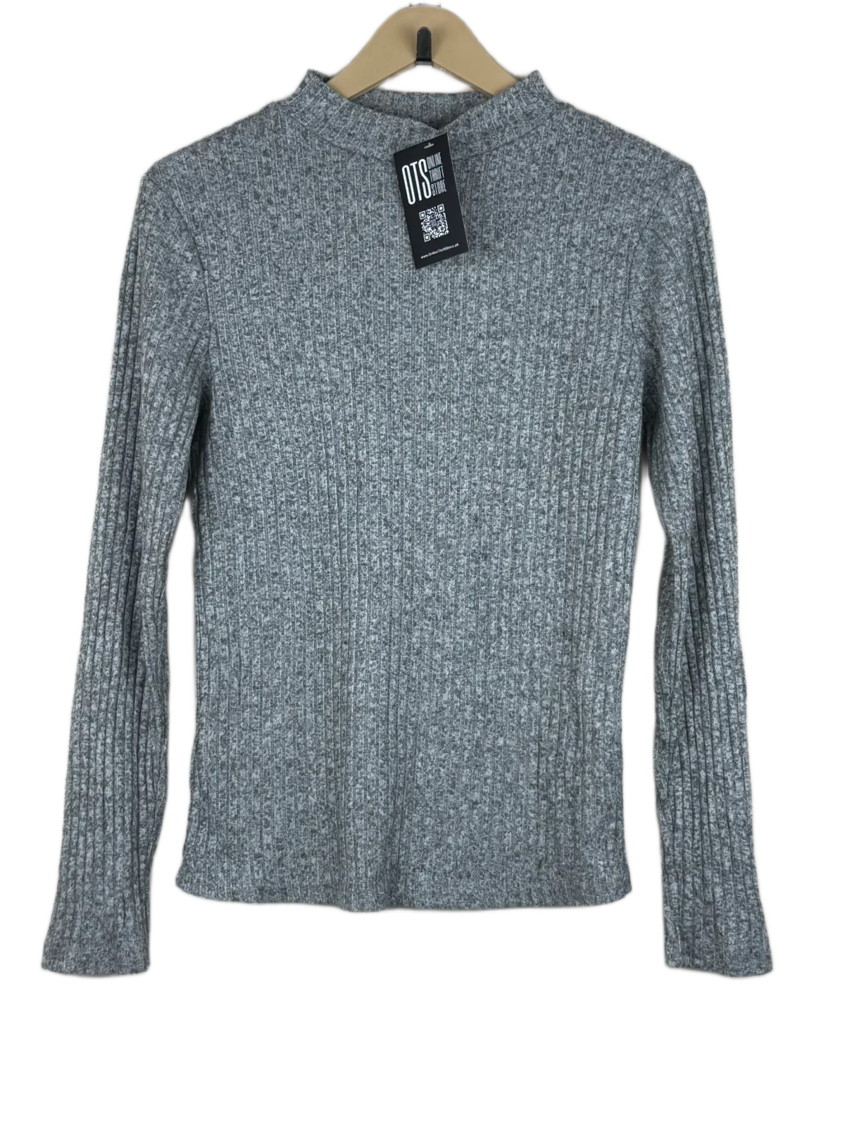 Winter Knitted Tops | Atmosphere | Preloved Branded | Grey Polyester | Premium | OTS Thrift Store Peshawar Pakistan
