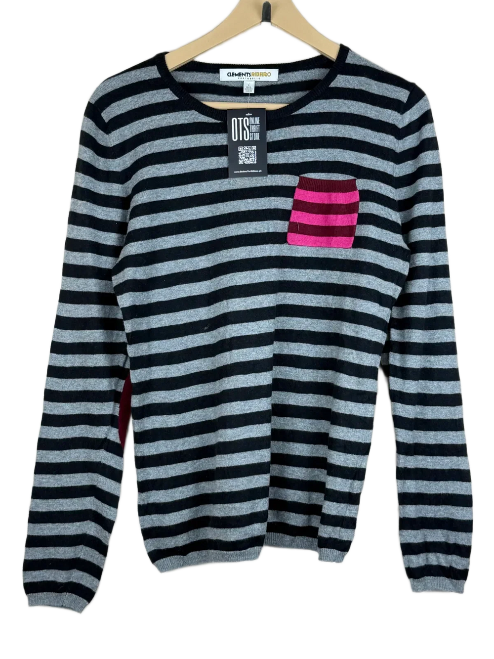 UK Imported secondhand Winter Knitted Tops - Clements Ribiro brand, Multi Cotton, Premium condition, for Women - Online Thrift Store Lahore Pakistan