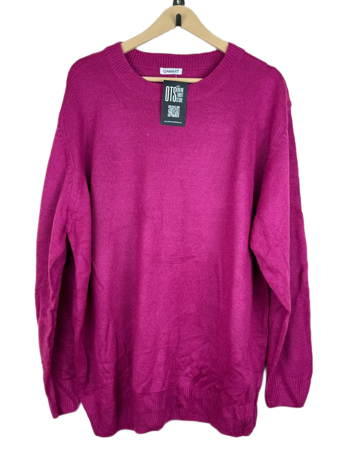 Premium Condition Winter Knitted Tops | Preloved Damart | Pink Acrylic | Thrift Shop for Women Peshawar Pakistan | OTS
