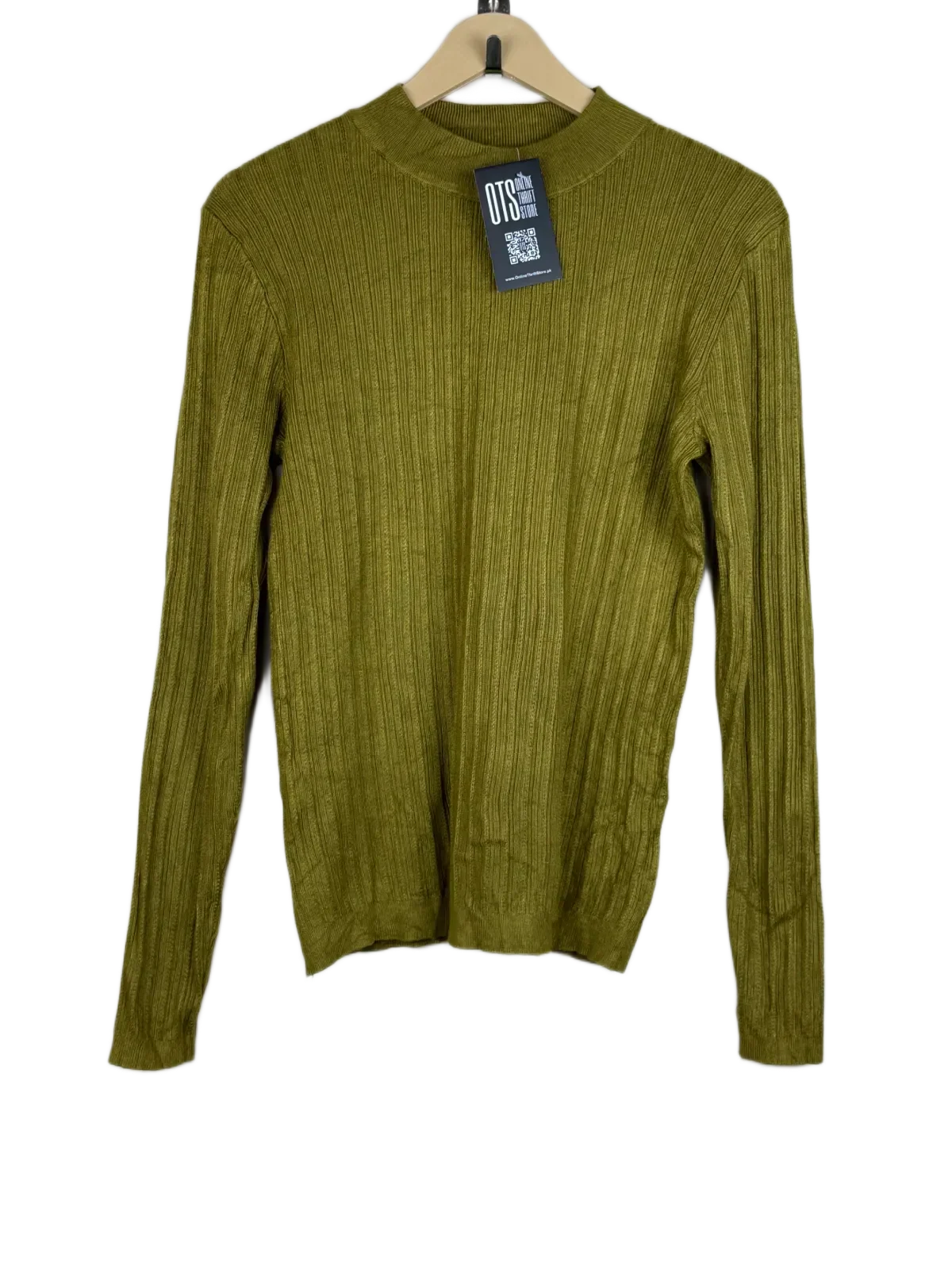 Winter Knitted Tops | TU | Preloved Branded | Olive Viscose | Premium | OTS Thrift Store Islamabad Pakistan