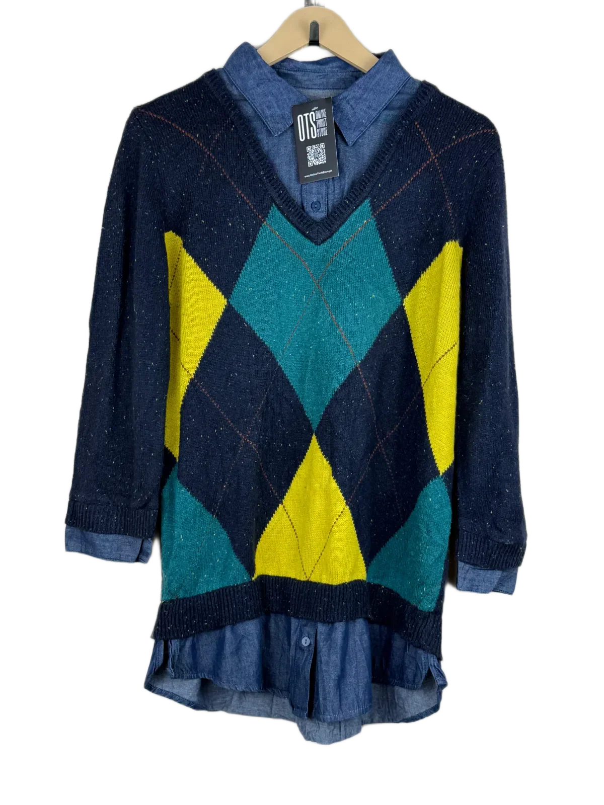 Preloved Excellent Winter Knitted Tops by Next, Multi Acrylic for Women - OTS Thrift Shop Karachi Pakistan
