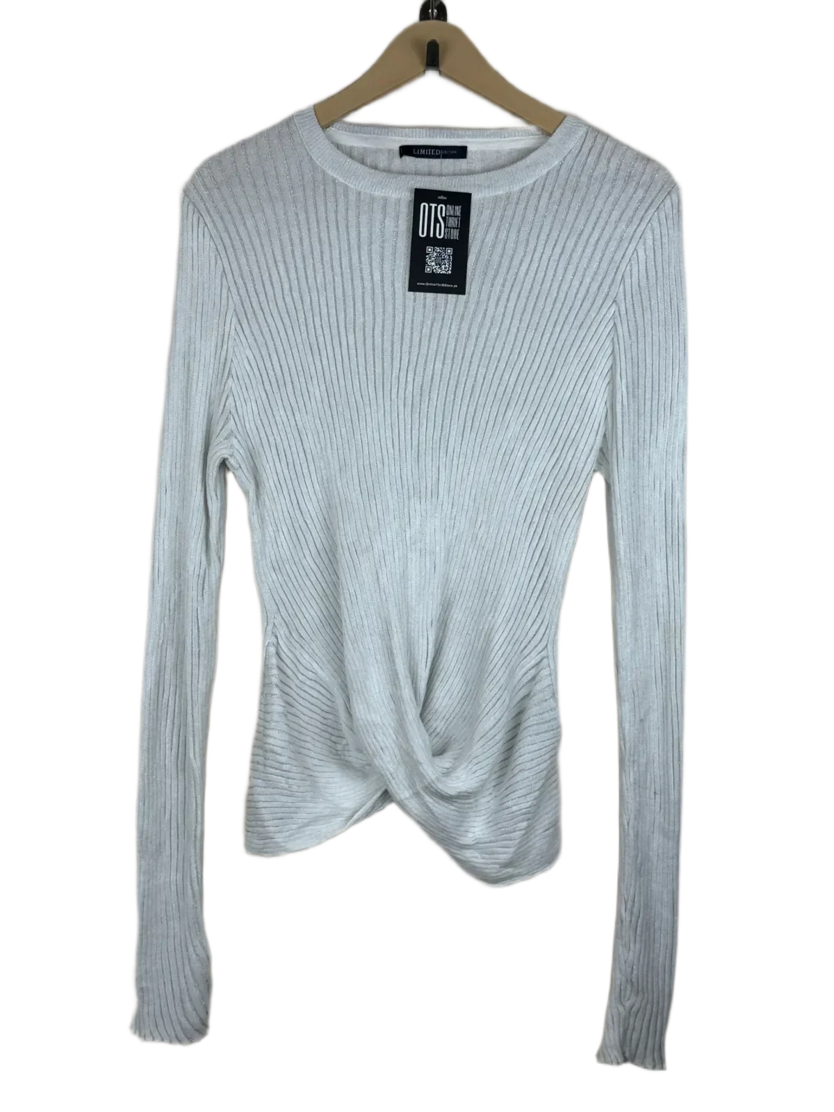 Excellent Condition Winter Knitted Tops | Preloved Marks & Spencer | White Acrylic | Thrift Shop for Women Islamabad Pakistan | OTS