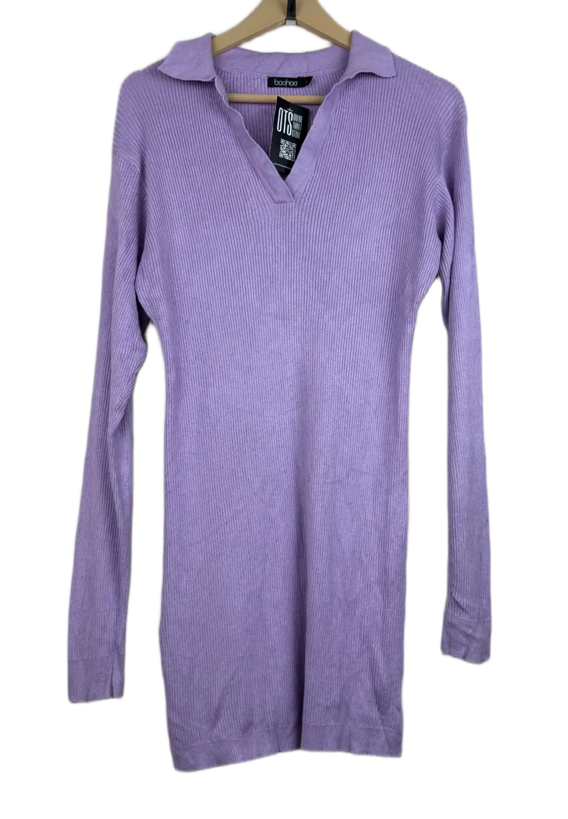 UK Imported secondhand Winter Knitted Tops - Boohoo brand, Lavender Viscose, Premium condition, for Women - Online Thrift Store Peshawar Pakistan