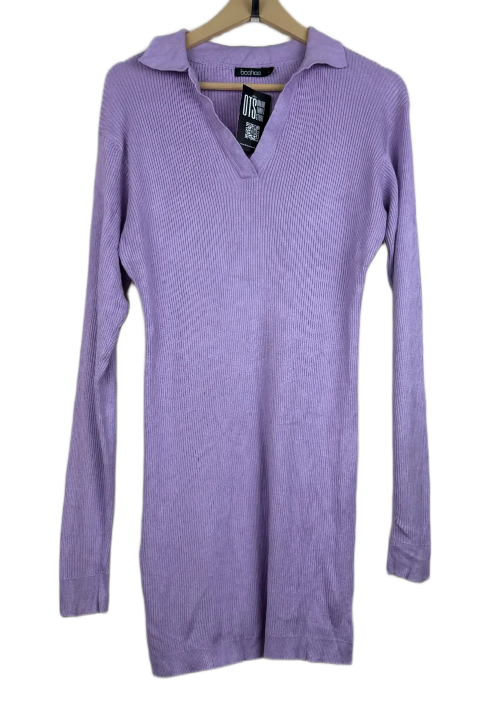 UK Imported secondhand Winter Knitted Tops - Boohoo brand, Lavender Viscose, Premium condition, for Women - Online Thrift Store Peshawar Pakistan