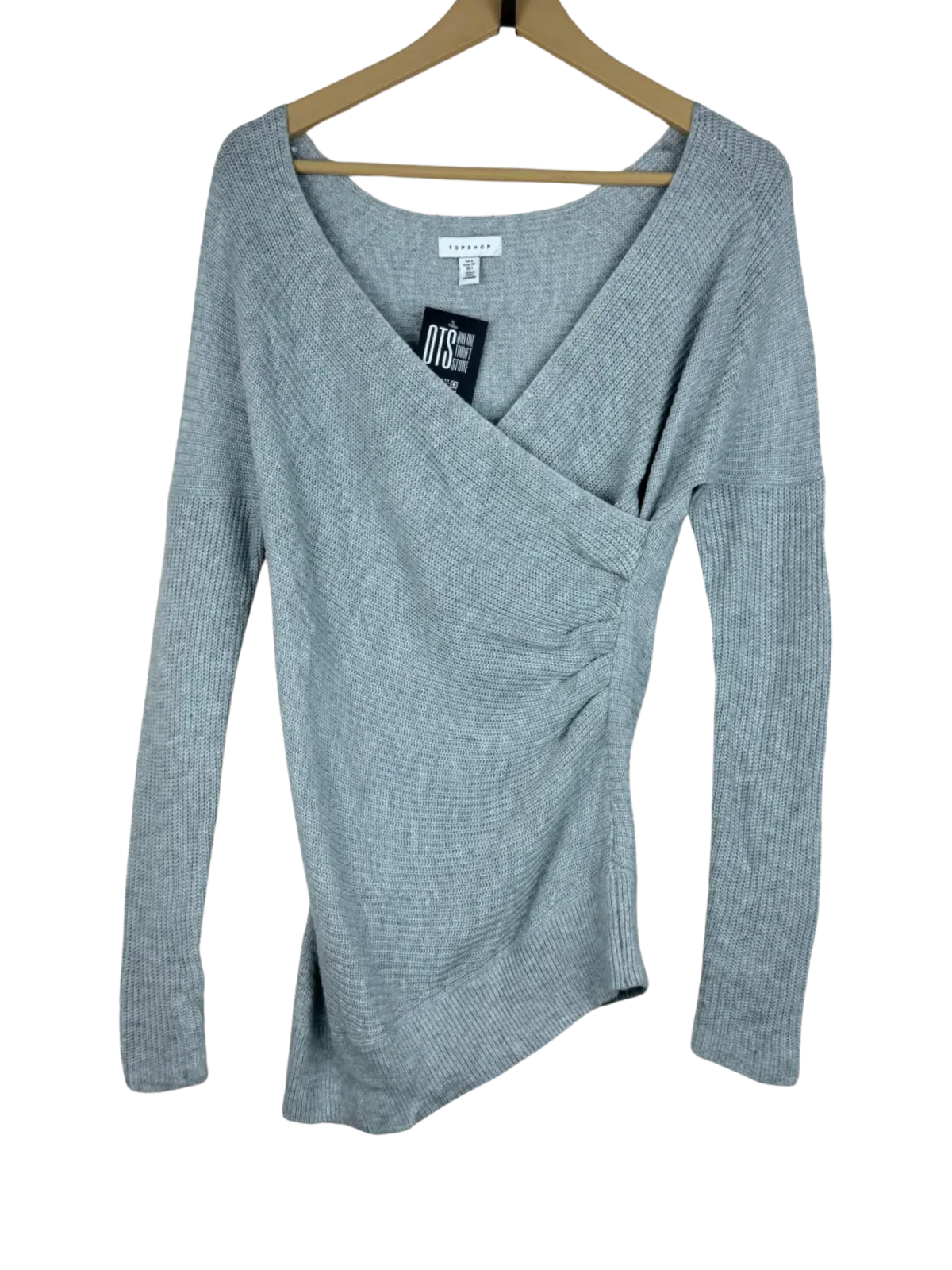 Winter Knitted Tops | TopShop | Preloved Branded | Grey Acrylic | Premium Plus | OTS Thrift Store Lahore Pakistan