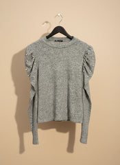 UK Imported secondhand Winter Knitted Tops - Zara brand, Grey viscose, Premium condition, for Women - Online Thrift Store Peshawar Pakistan
