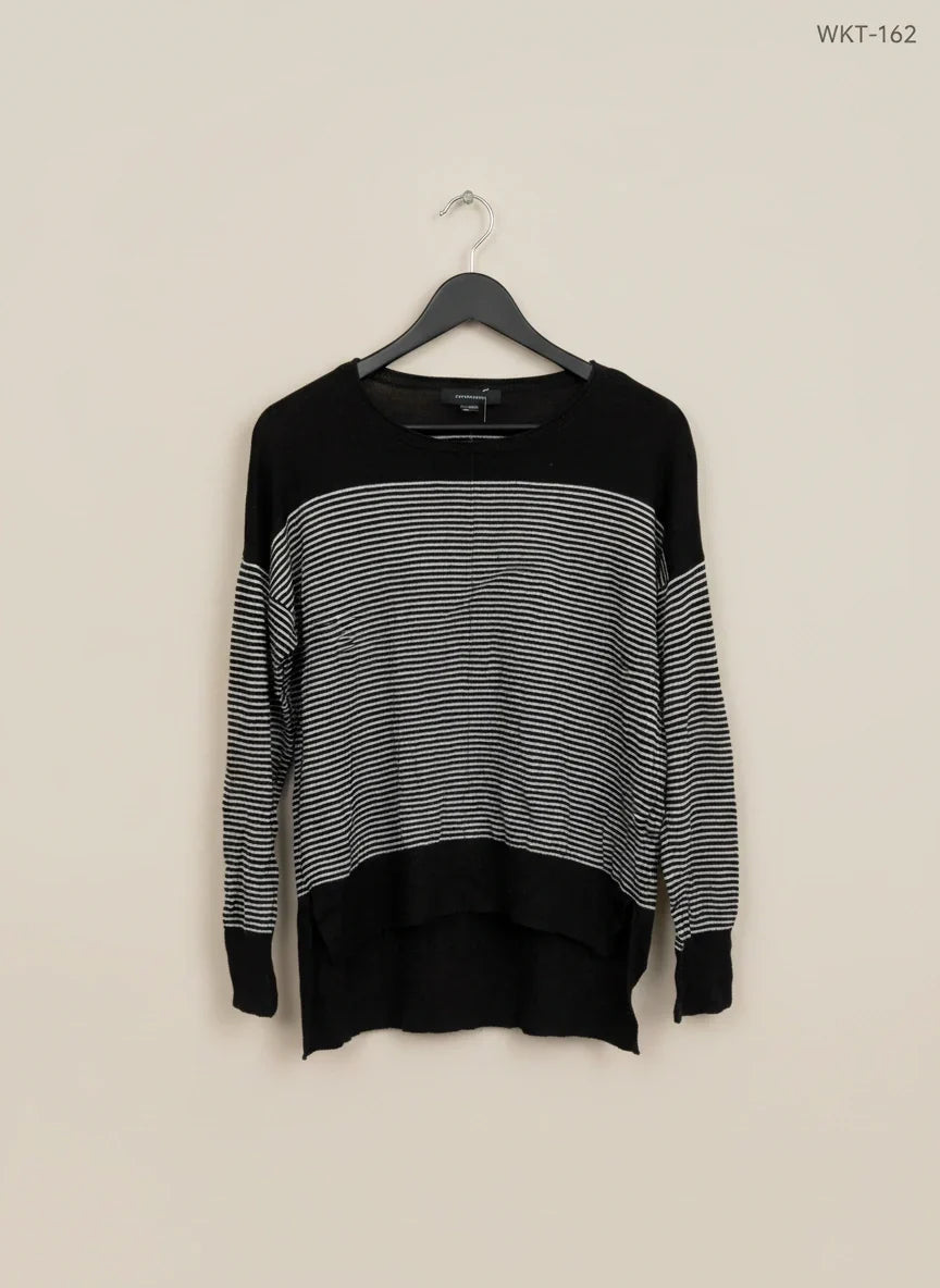 Preloved Premium Winter Knitted Tops by Atmosphere, Black & White viscose for Women - OTS Thrift Shop Islamabad Pakistan
