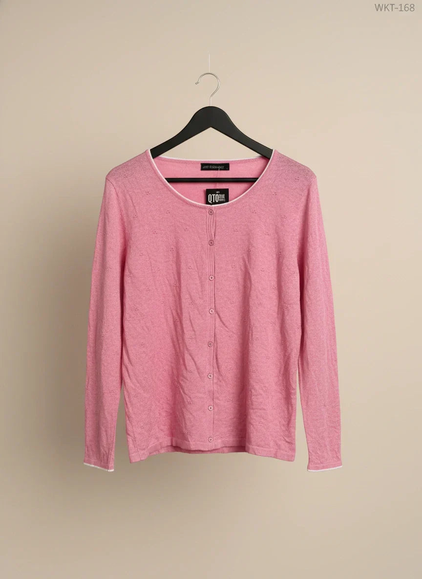 UK Imported secondhand Winter Knitted Tops - just elegance brand, Pink viscose, Premium condition, for Women - Online Thrift Store Islamabad Pakistan