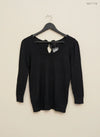 Shop Premium Winter Knitted Tops by savida | Preloved Branded Clothes | Black viscose | Women | OTS Thrift Store Peshawar Pakistan