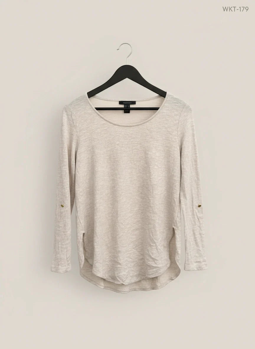 Preloved Premium Winter Knitted Tops by Atmosphere, Beige cotton for Women - OTS Thrift Shop Islamabad Pakistan