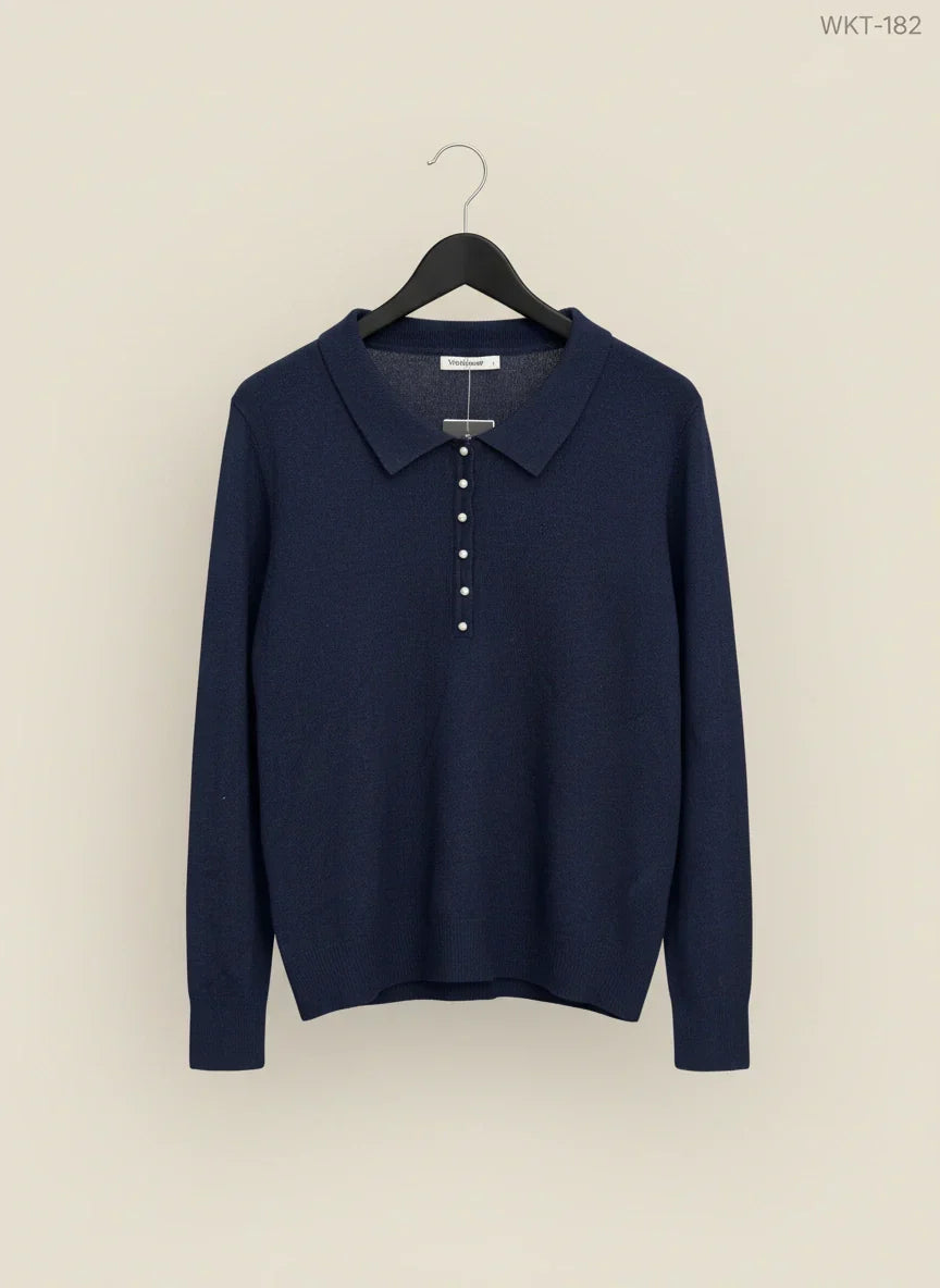 Winter Knitted Tops | Woolovers | Preloved Branded | DarkBlue wool | Premium | OTS Thrift Store Karachi Pakistan