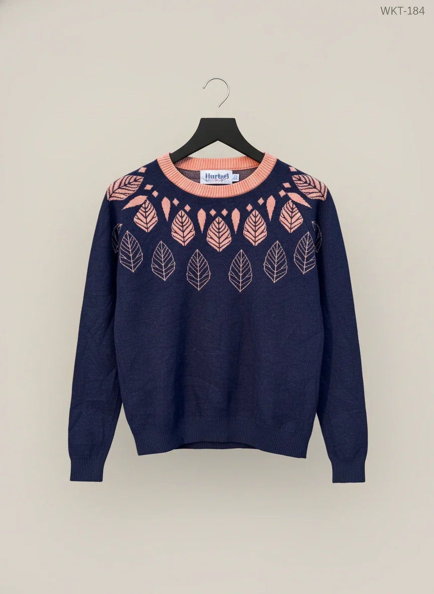 UK Imported secondhand Winter Knitted Tops - Harkel brand, DarkBlue viscose, Premium Plus condition, for Women - Online Thrift Store Lahore Pakistan