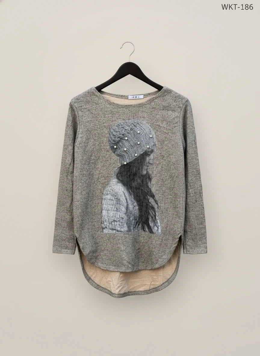 Winter Knitted Tops | Unknown | Preloved Branded | Brown acrylic | Premium | OTS Thrift Store Lahore Pakistan