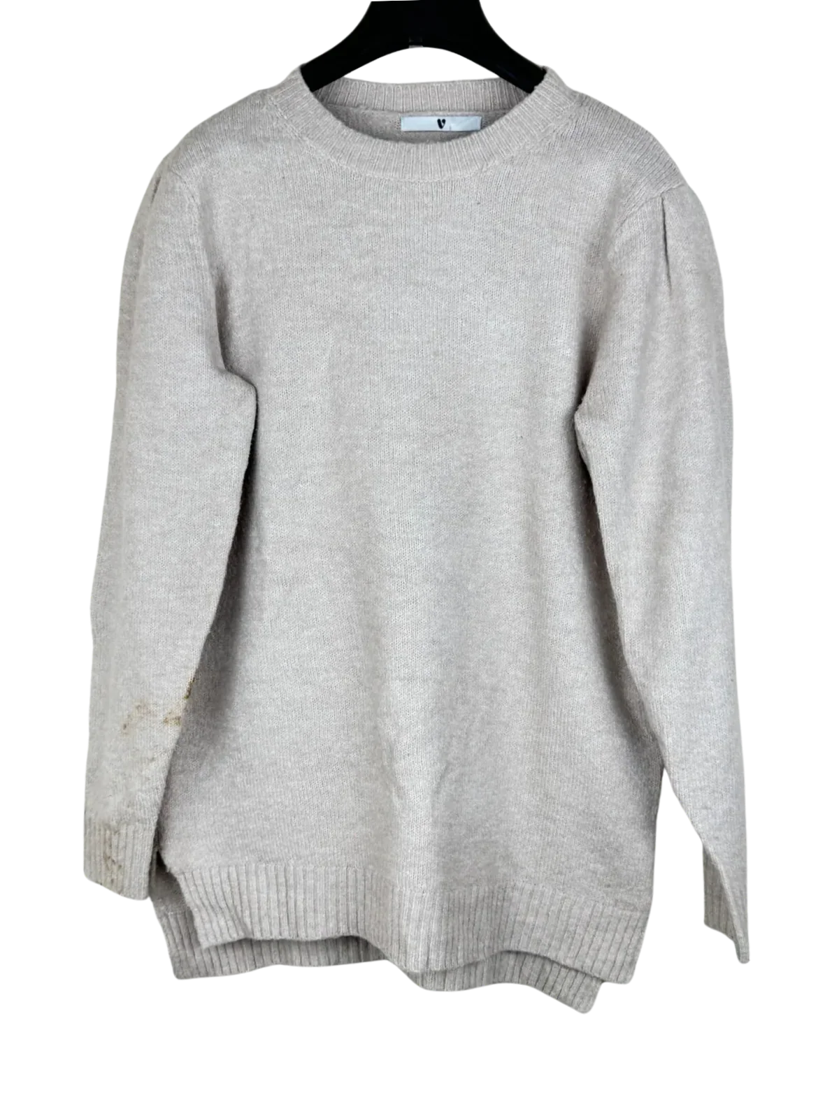 Shop Good Winter Knitted Tops by V | Preloved Branded Clothes | Dove Grey Polyester | Women | OTS Thrift Store Karachi Pakistan