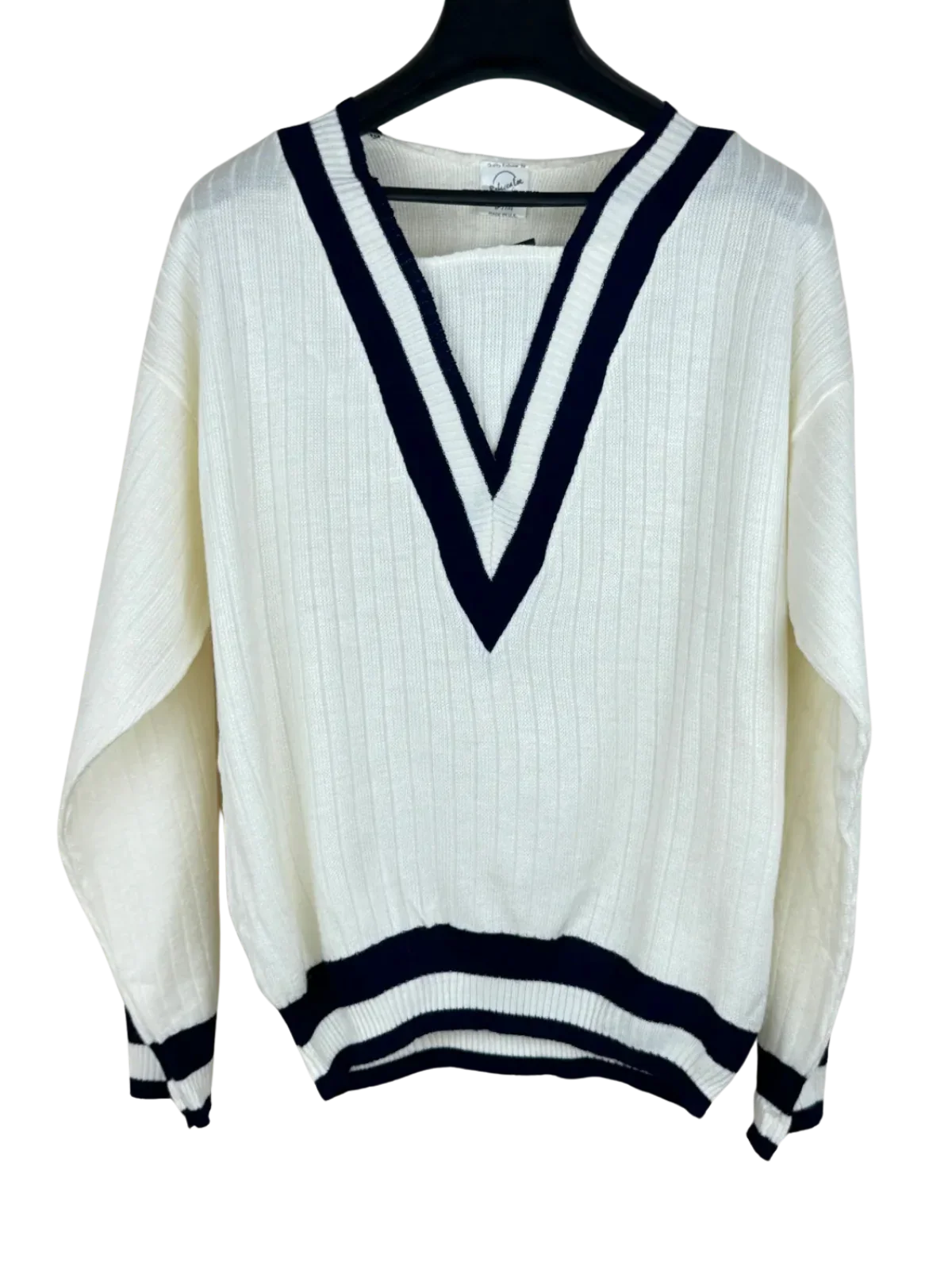 UK Imported secondhand Winter Knitted Tops - Rebecca Lee brand, OffWhite Acrylic, Premium Plus condition, for Women - Online Thrift Store Islamabad Pakistan