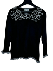 Shop Premium Plus Winter Knitted Tops by Per Una | Preloved Branded Clothes | Black Acrylic | Women | OTS Thrift Store Lahore Pakistan