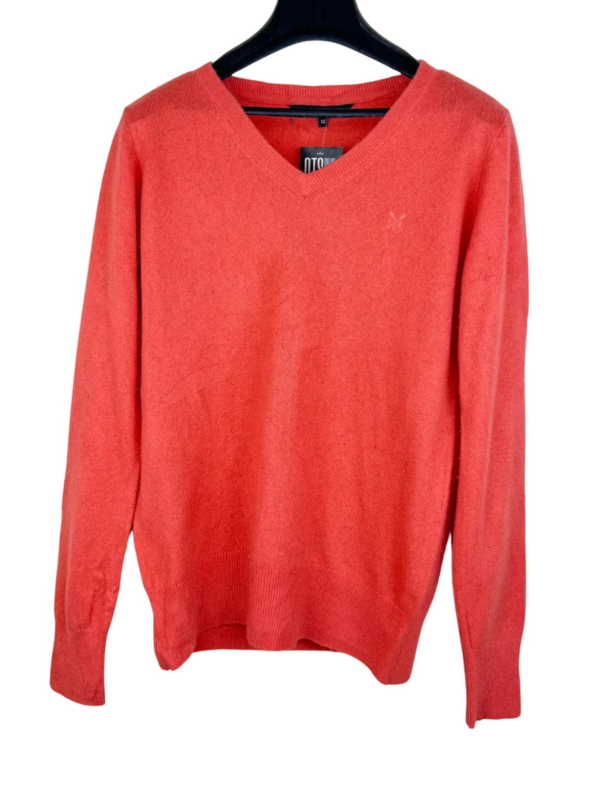 UK Imported secondhand Winter Knitted Tops - Crew Clothing brand, Burgundy Red Merino Wool, Premium Plus condition, for Women - Online Thrift Store Karachi Pakistan