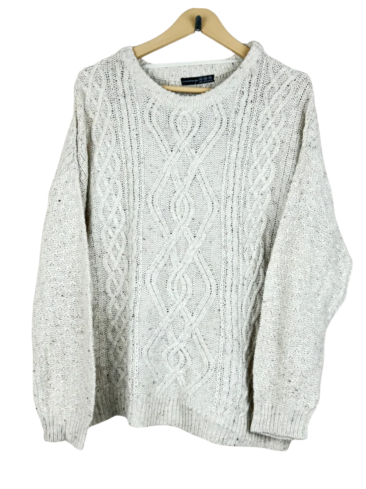Preloved Premium Winter Knitted Tops by Atmosphere, Offwhite Acrylic for Women - OTS Thrift Shop Islamabad Pakistan