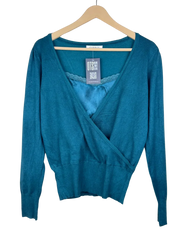 Shop Premium Plus Winter Knitted Tops by George | Preloved Branded Clothes | Green Polyester | Women | OTS Thrift Store Karachi Pakistan