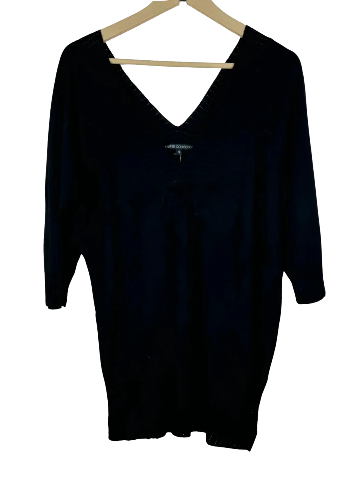 Premium Plus Condition Winter Knitted Tops | Preloved Marks & Spencer Limited Edition | Black Polyester | Thrift Shop for Women Islamabad Pakistan | OTS