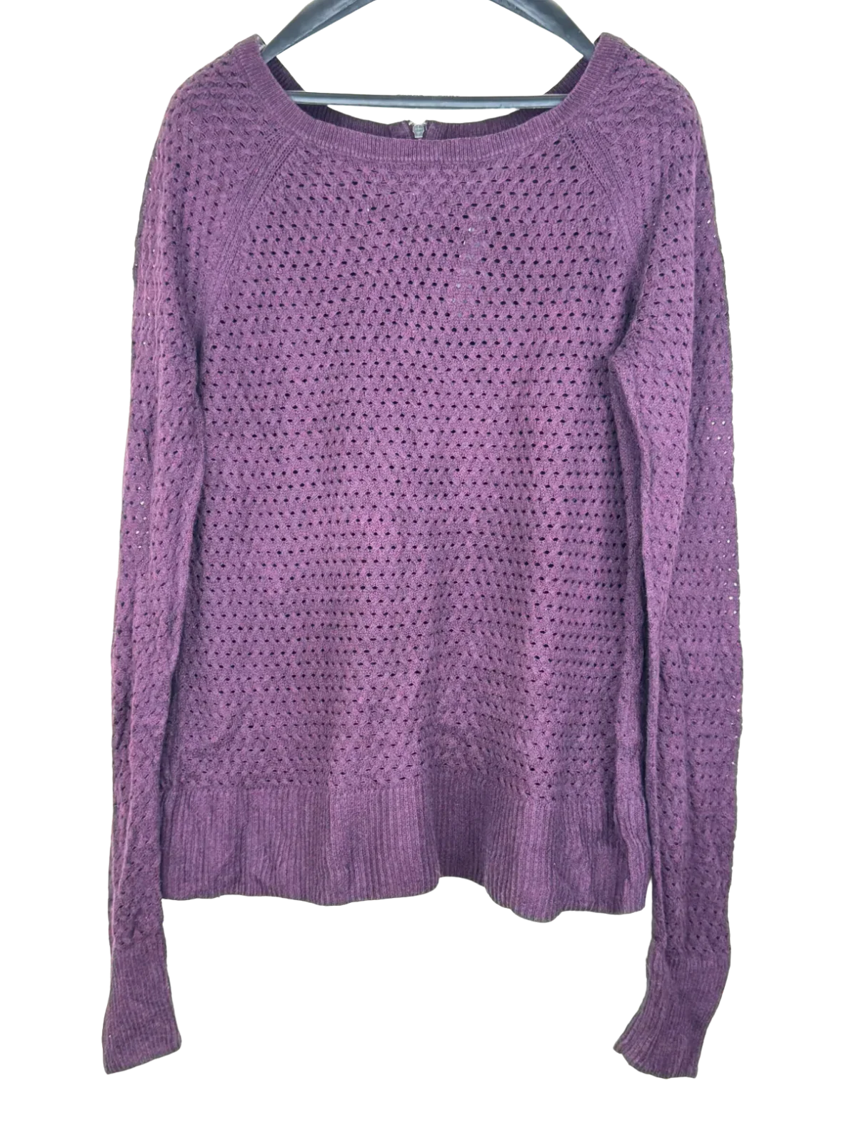Secondhand Branded Winter Knitted Tops by American Eagle, Maroon Cotton fabric, Premium Plus condition, for Women - Online Thrift Shop Peshawar Pakistan