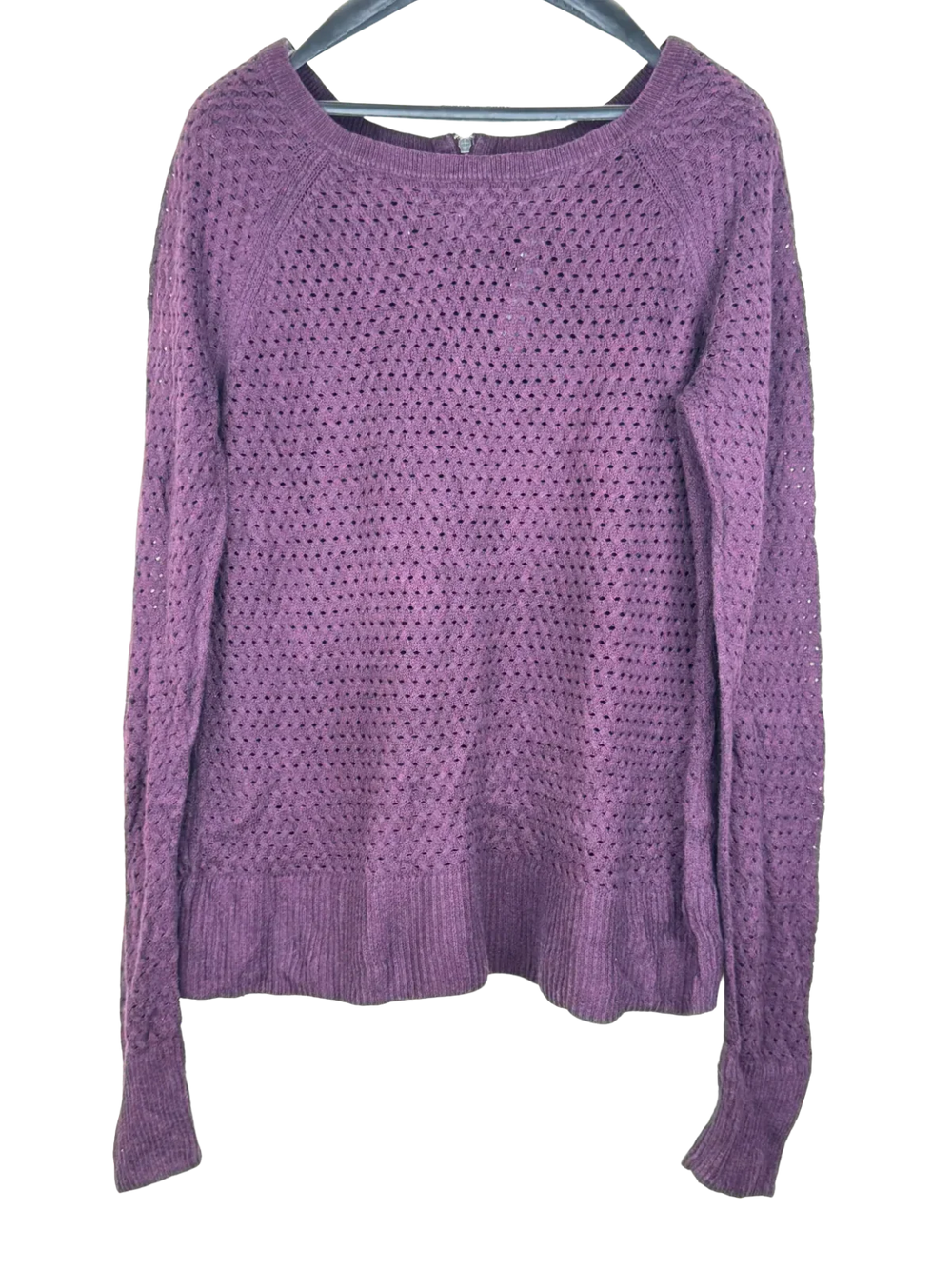Secondhand Branded Winter Knitted Tops by American Eagle, Maroon Cotton fabric, Premium Plus condition, for Women - Online Thrift Shop Peshawar Pakistan