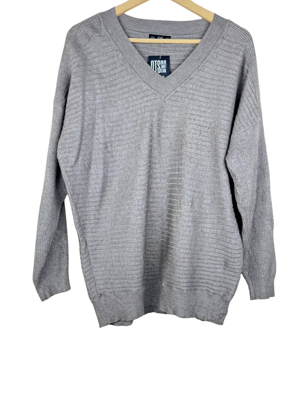 Premium Plus Condition Winter Knitted Tops | Preloved F&F | Beige Viscose | Thrift Shop for Women Lahore Pakistan | OTS