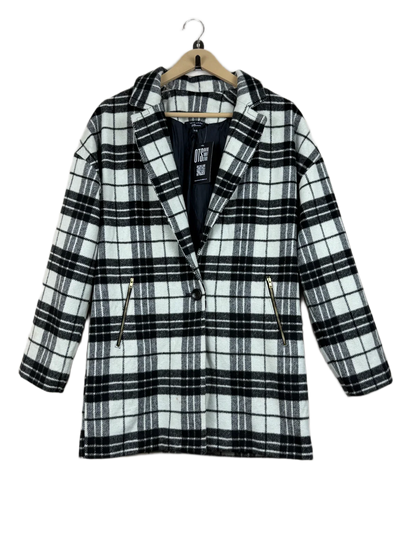 Preloved Premium Winter Long Cardigans by New Look, Black & White Polyester for Women - OTS Thrift Shop Islamabad Pakistan