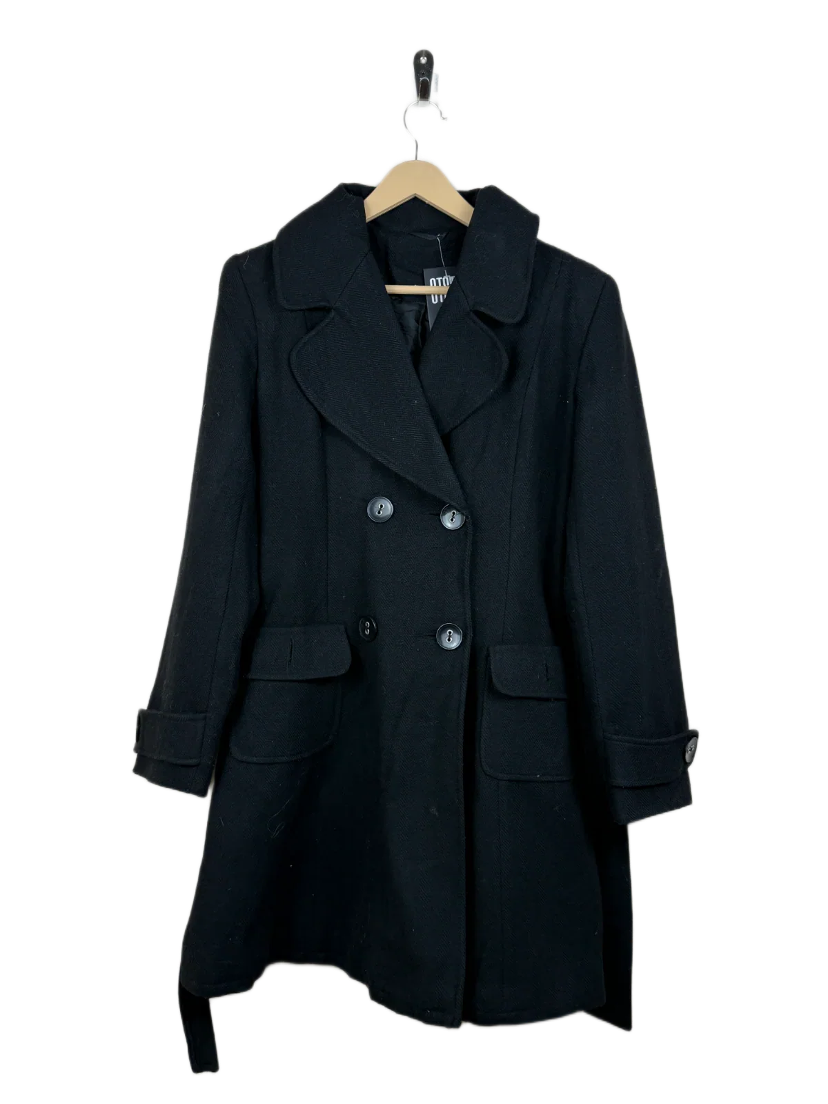 Secondhand Branded Winter Long Cardigans by Dorothy Perkins, Black Wool + Acrylic fabric, Excellent condition, for Women - Online Thrift Shop Islamabad Pakistan
