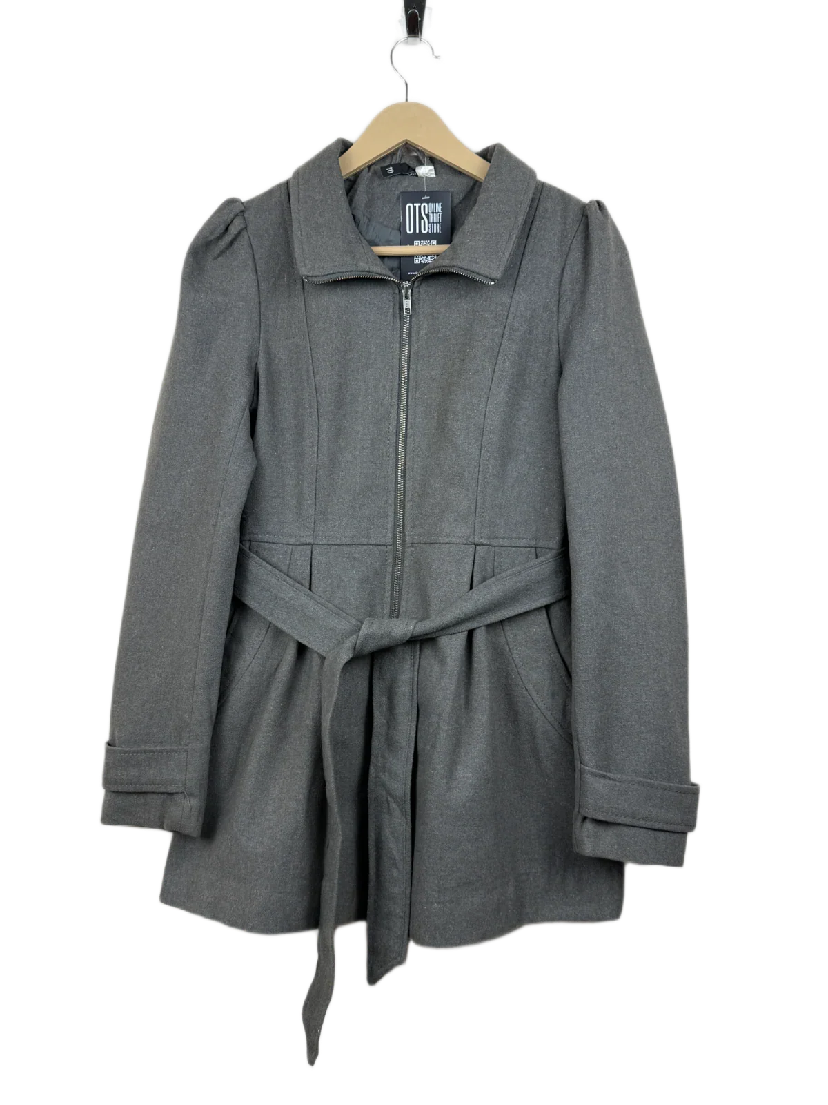 Secondhand Branded Winter Long Cardigans by H&M, Grey Wool + Polyester fabric, Premium condition, for Women - Online Thrift Shop Islamabad Pakistan