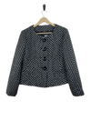 UK Imported secondhand Winter Long Cardigans - BM brand, Black & White Wool, Premium condition, for Women - Online Thrift Store Islamabad Pakistan