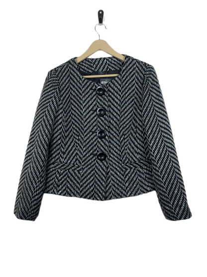 UK Imported secondhand Winter Long Cardigans - BM brand, Black & White Wool, Premium condition, for Women - Online Thrift Store Islamabad Pakistan